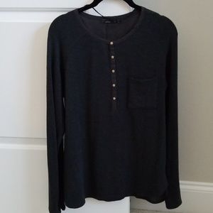 Prana Women’s Hensley Henley Charcoal Size M